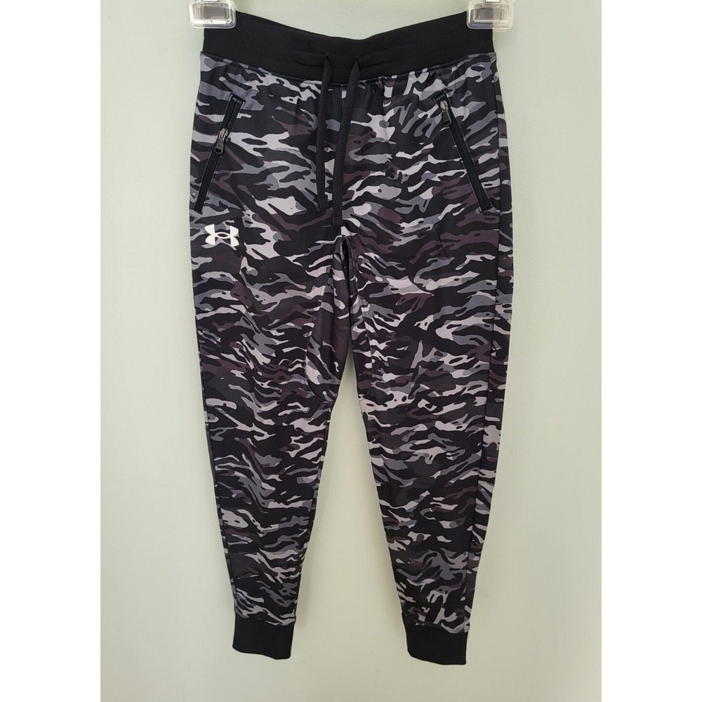 Under Armour UA Boy's Pennant Woven Cargo Camo Printed Pants Joggers Size XS New